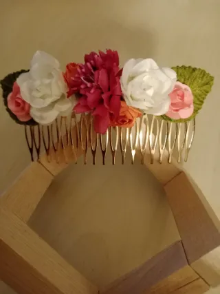 Peineta Huertana Flores , personalizada