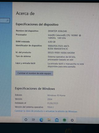 Ordenador HP Stream 14 Azul