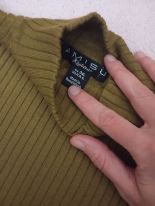 Vestido verde de punto talla XS