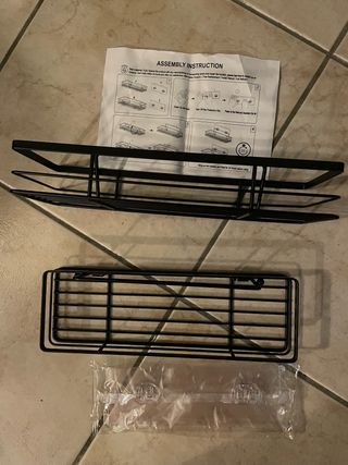 Coppia mensole metallo nere