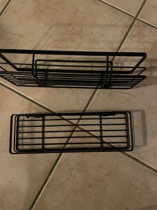 Coppia mensole metallo nere