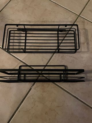 Coppia mensole metallo nere