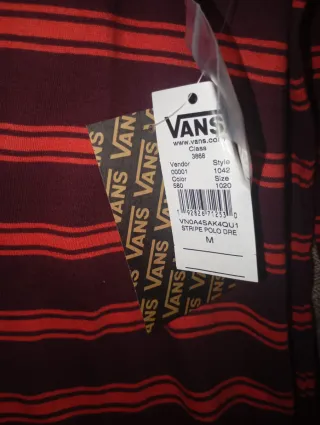 Vestido largo Vans rayas morado y rojo