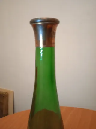 Botella antigua verde Blanco