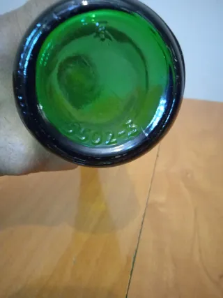 Botella antigua verde Blanco