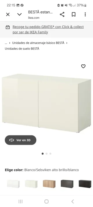 Mueble TV BESTÅ Ikea cristal y brillo