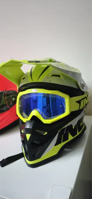 Casco Motocross IMS Army Amarillo