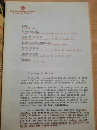 4 VOLÚMENES de Don Quijote