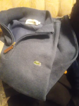 Jersey Lacoste Azul Media Cremallera