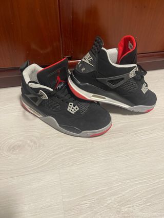 Zapatillas Jordan Air 4 Negro Rojo,