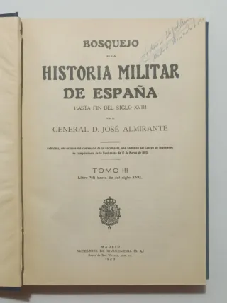 (1923) Bosquejo de la Historia Militar de España