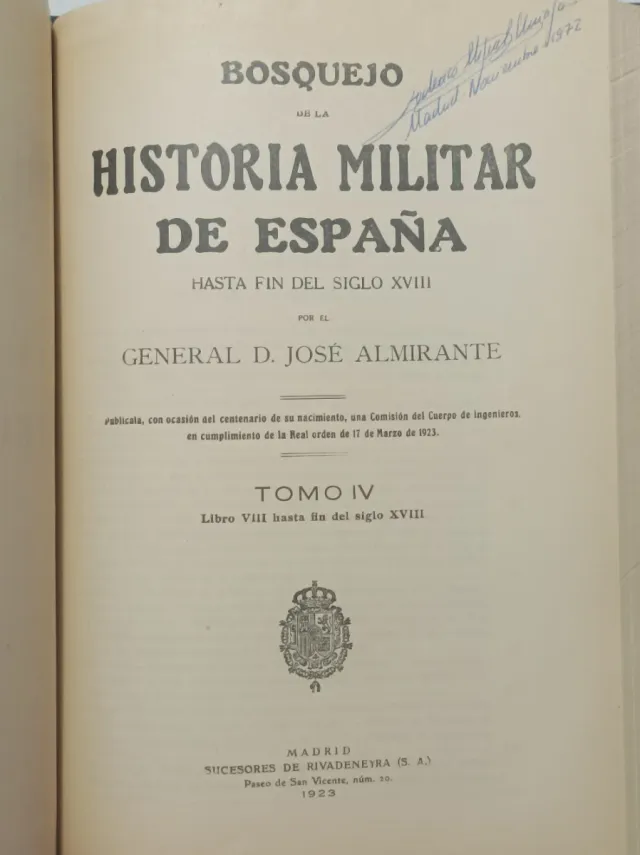 (1923) Bosquejo de la Historia Militar de España