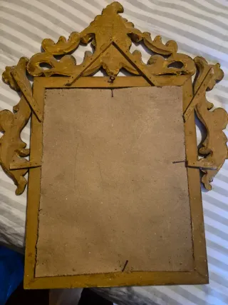 Cuadro antiguo marco dorado decorado