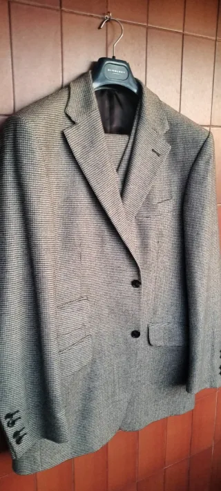 Traje Hackett "pata de gallo" marron Talla L