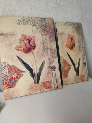 2 Cuadros Decorativos Tulipanes