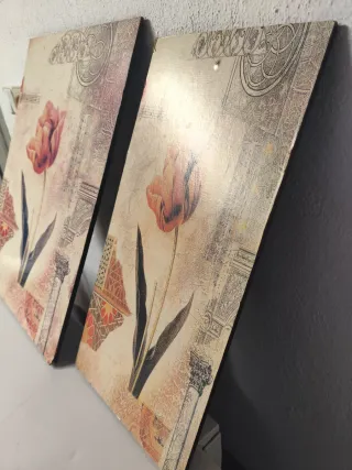 2 Cuadros Decorativos Tulipanes