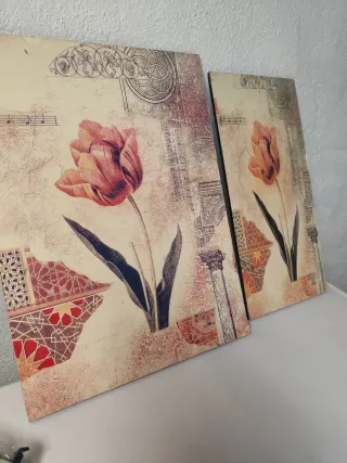 2 Cuadros Decorativos Tulipanes