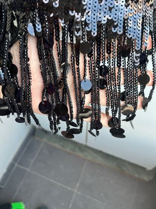 Falda Lentejuelas flecos T/S