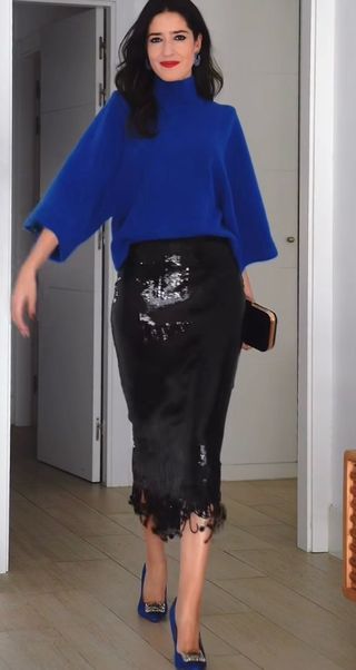 Falda Lentejuelas flecos T/S