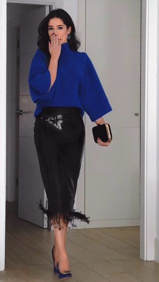 Falda Lentejuelas flecos T/S