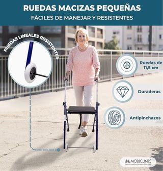 Andador Plegable con Asiento Mobiclinic