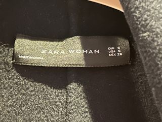 Abrigo Zara Lana Azul Marino con lana