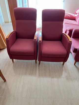 Sofá 2 plazas y 3 sillones tela