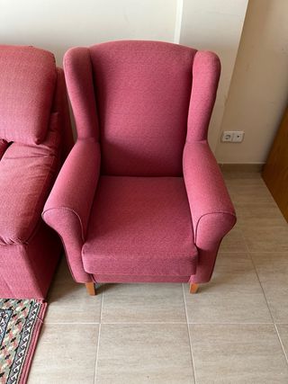 Sofá 2 plazas y 3 sillones tela