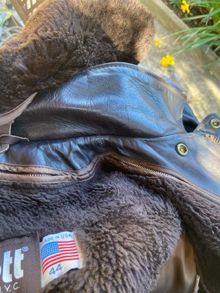 Giubbotto Schott Pelle Vintage Marrone