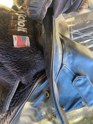 Giubbotto Schott Pelle Vintage Marrone