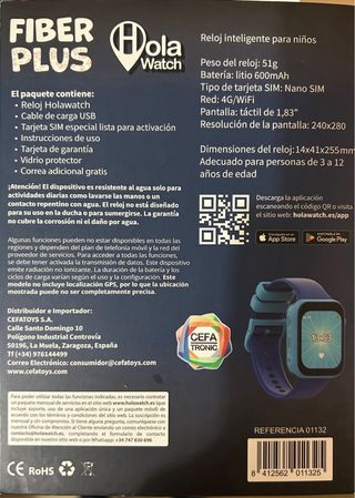 Reloj HolaWatch Fiber Plus Niños Nuevo
