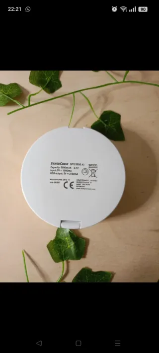 Powerbank Espejo con Luz LED