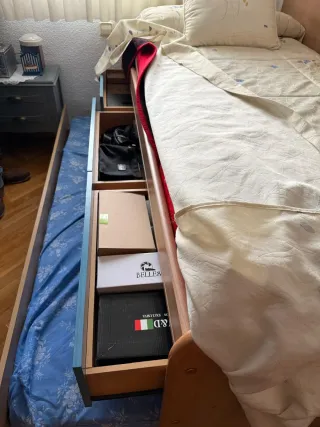Cama nido con cajones madera