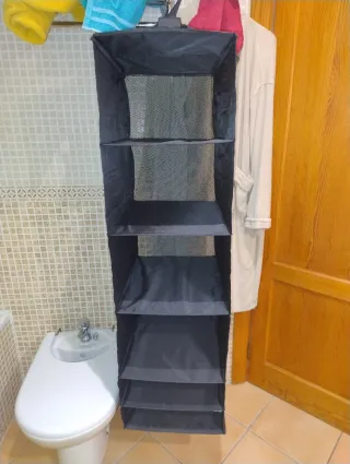 Estante Colgante Tela IKEA Negro/Rosa