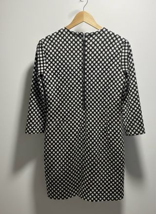 Vestido Almatrichi Retro Blanco y Negro - Talla M - Estilo Sesentero