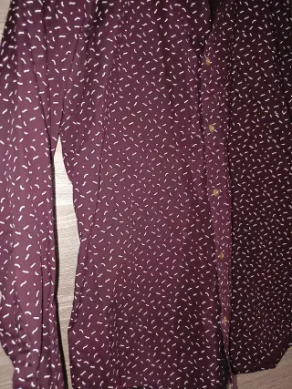 Camisa Pull&Bear Estampada Granate