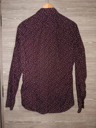 Camisa Pull&Bear Estampada Granate
