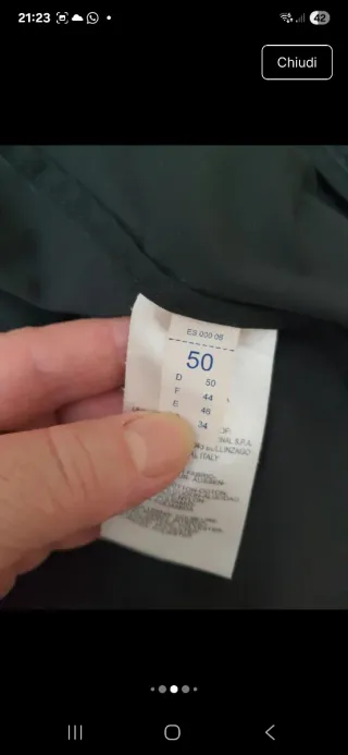 Giacca Sergio Tacchini uomo vintage nera