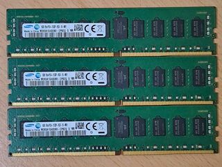 3 Módulos Samsung RAM 8GB DDR4 2133MHz (8X3=24GB)