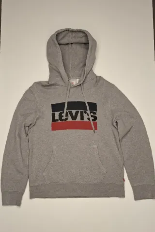 Felpa Levi's Grigia con Logo Rosso