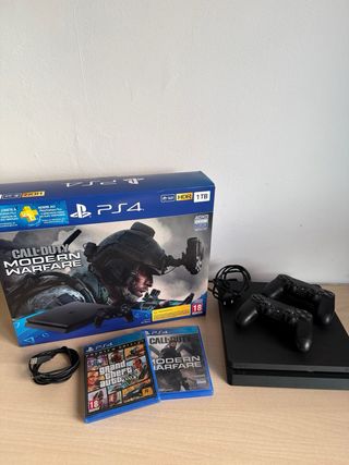 PS4 (PlayStation 4) Negra 1TB + juegos