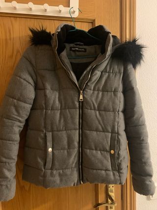 Cazadora gris Cache Cache con capucha