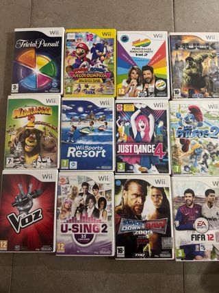 Lote 12 Giochi Wii: Trivial, Mario, Just Dance...