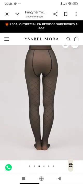 Panty térmico YSABEL MORA efecto rombos