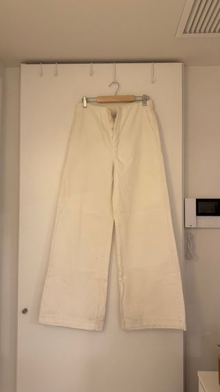 Pantalones blancos anchos massimo dutti