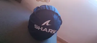 Casco Moto Shark Talla S Negro y Rosa.
