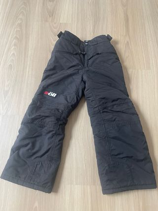 Pantalón de nieve infantil negro talla 6