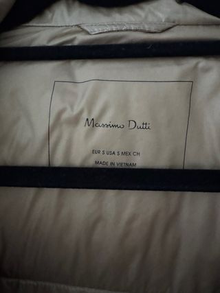 Anorak pluma/plumón Massimo Dutti Beige