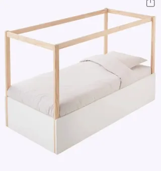 Cama media altura reversible