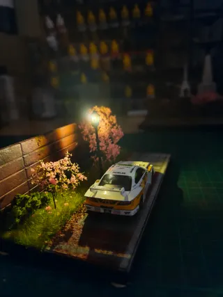Diorama 1/64 con luces LED